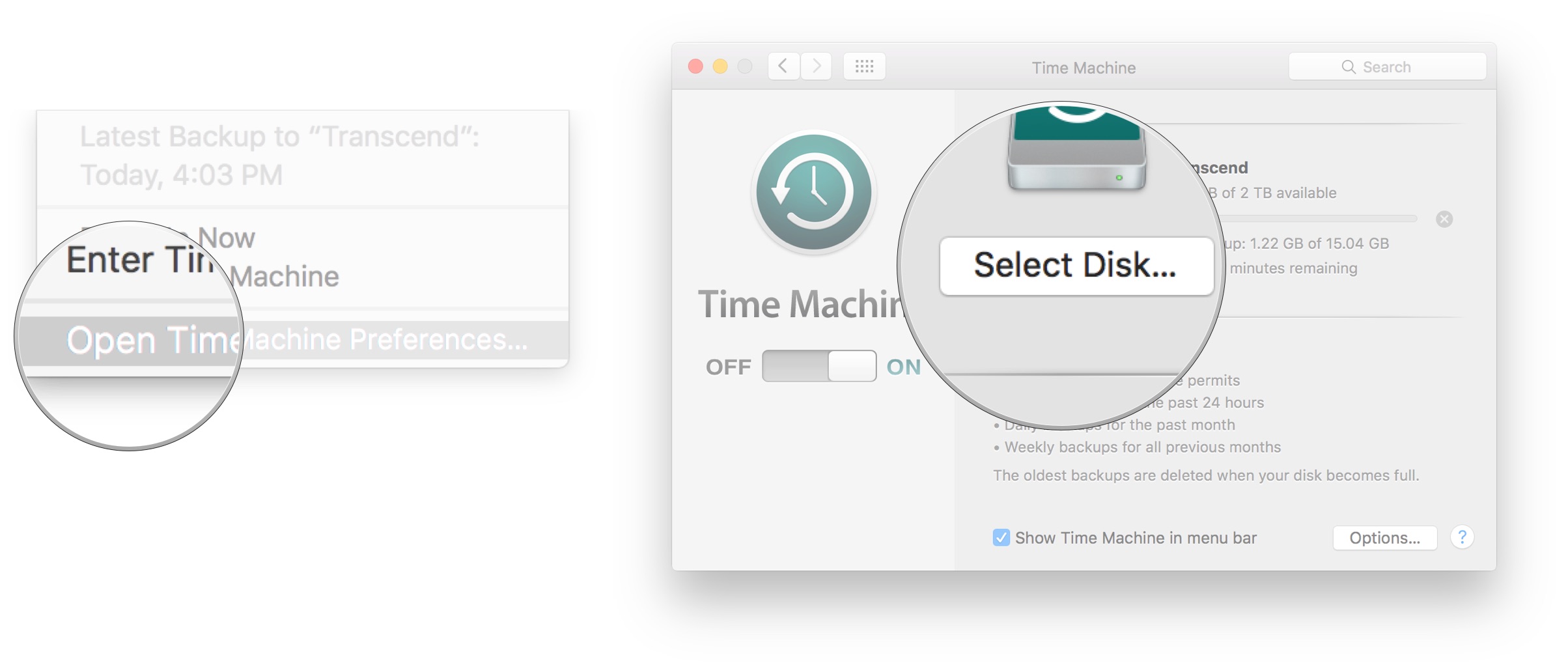 mac osx prepare a disk for time machine backup